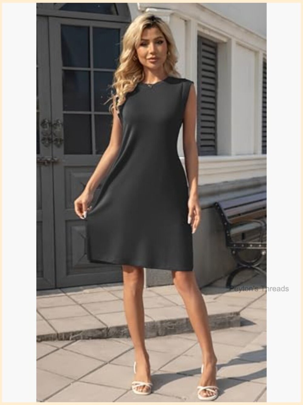 Sleeveless Midi Dress with Pockets, Wrinkle-Free, Loose Fit - Picture 2 of 7